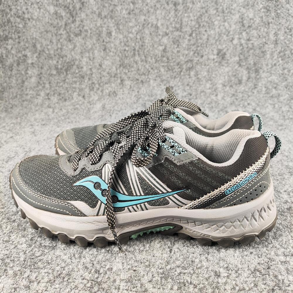 Saucony Excursion TR12 Shoes Womens Size 7 Gray Trail Running Sneakers S10584-3